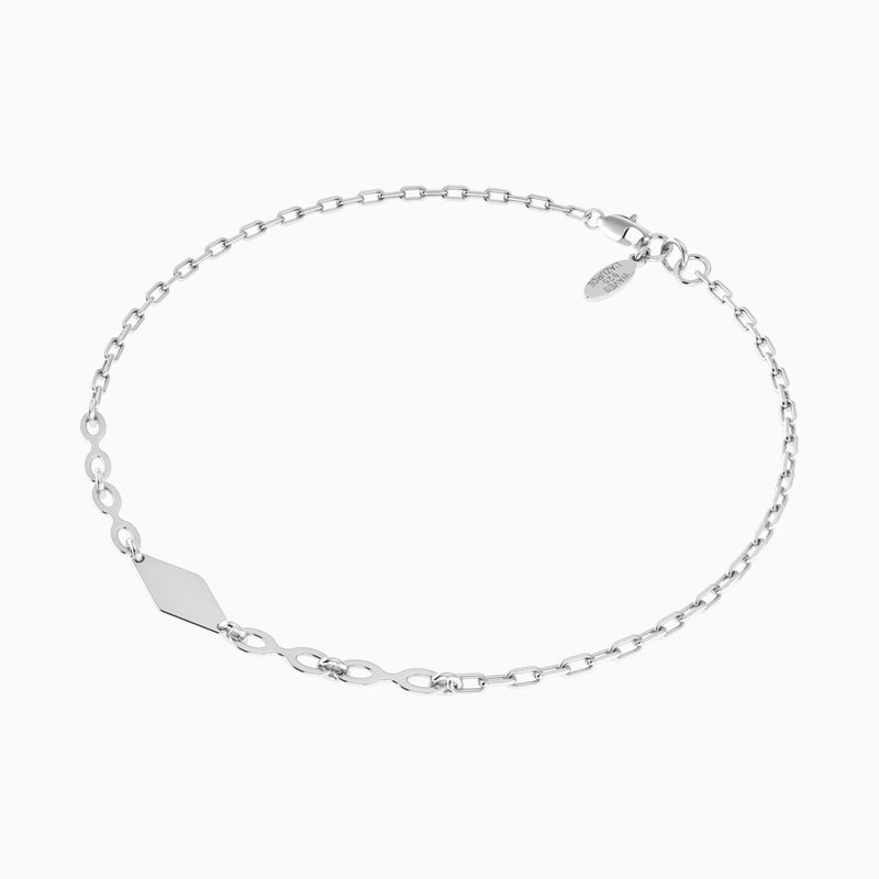 Waves by L'azurde Lozenge Center Chain Bracelet in Silver - Image 2